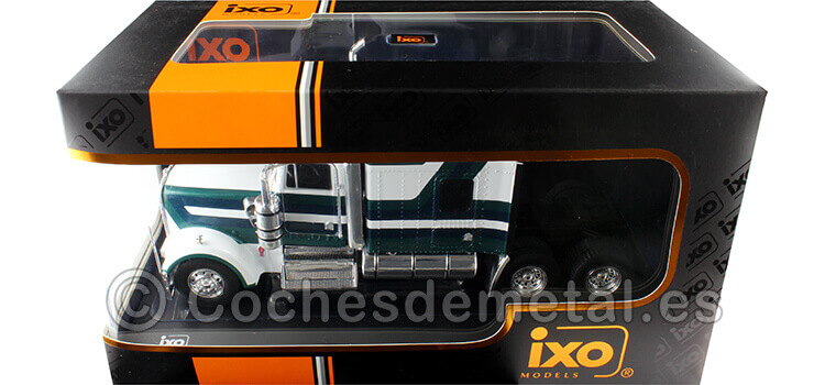 1990 Cabeza Tractora Kenworth W900 de 3 Ejes Blanco/Verde 1:43 IXO Models TR164.22
