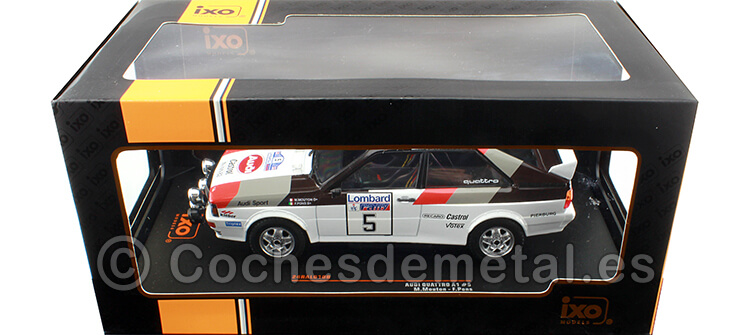 1982 Audi quattro A1 Nº5 Mouton/Pons Lombard RAC Rallye 1:24 IXO Models 24RAL010B