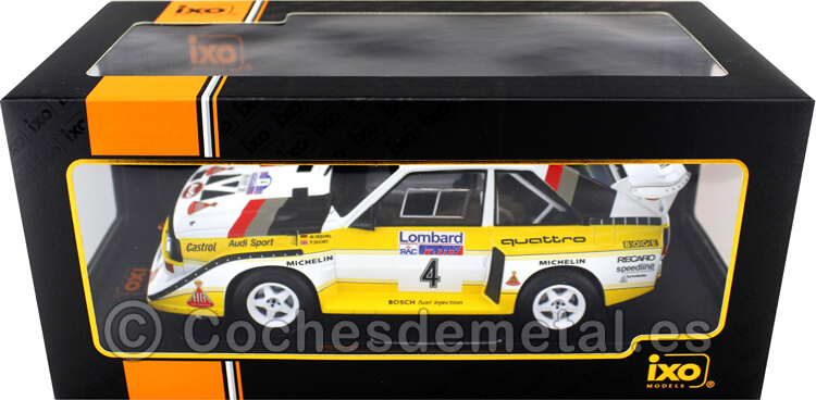 1985 Audi Sport Quattro S1 Lombard RAC Rallye Röhrl/Short 1.18 IXO Models 18RMC048B