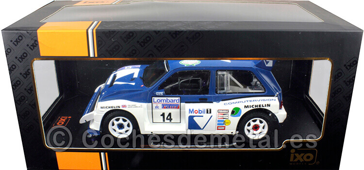 1986 MG Metro 6R4 Nº14 Llewellin/Short RAC Rallye Lombard 1:18 IXO Models 18RMC068C.20
