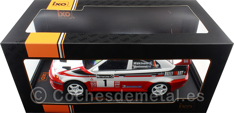 1998 Mitsubishi Lancer RS Evolution V Nº1 Mäkinen/Mannisenmäki RAC Rally 1:18 IXO Models 18RMC093B