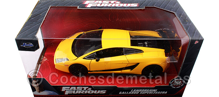 2013 Lamborghini Gallardo Superleggera Fast & Furious 6 Amarillo 1:24 Jada Toys 253203067