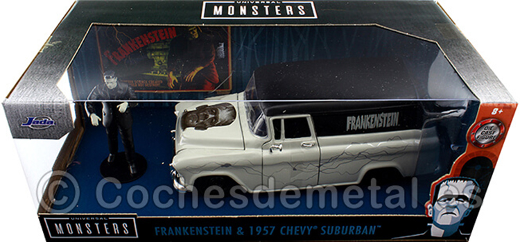 1957 Chevy Suburban + Figura Frankenstein 1:24 Jada Toys 253255032