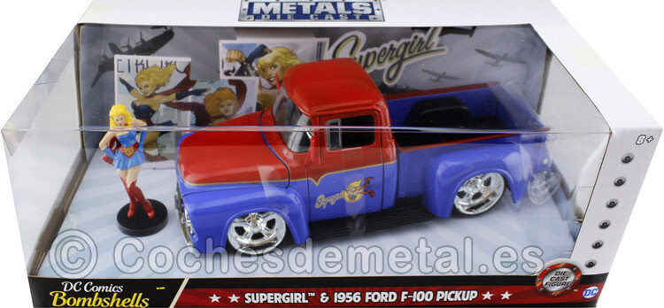 1952 Ford F-100 Truck Pickup + Figura Supergirl 1:24 Jada Toys 30454