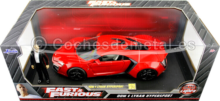 2014 Lykan Hypersport con Luces Fast & Furious + Dom 1:18 Jada Toys 31140