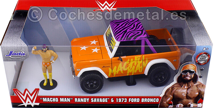 1973 Ford Bronco + Figura Randy Savage Macho Man 1:24 Jada Toys 32046