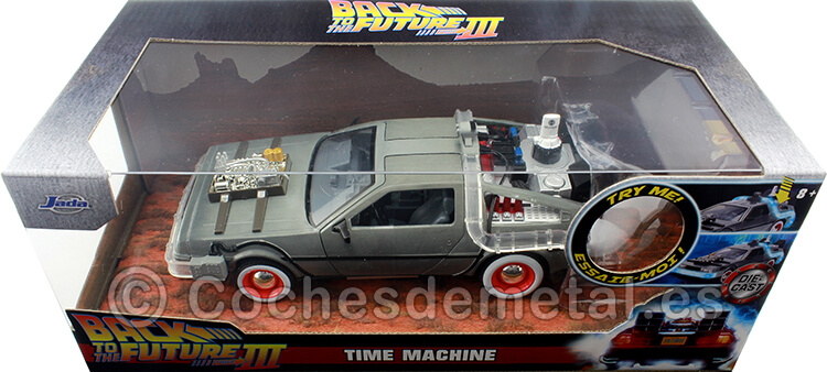 1990 DeLorean DMC 12 Regreso al Futuro III + Luces 1:24 Jada Toys 32166