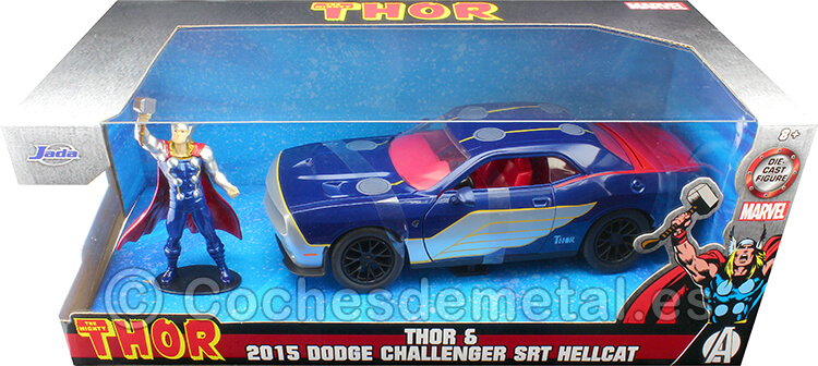 2018 Dodge Challenger SRT Hellcat + Figura Thor 1:24 Jada Toys 32186/253225032