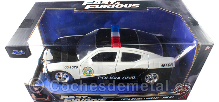 2006 Dodge Charger Policia Civil Fast & Furious Blanco/Negro 1:24 Jada Toys 33665 253203079