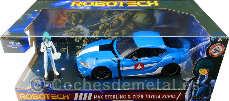 2020 Toyota Supra + Figura Max Sterling Serie de TV Robotech 1:24 Jada Toys 33676/253255051