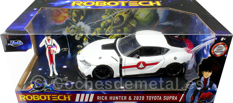 2020 Toyota Supra + Figura Rick Hunter Serie de TV Robotech 1:24 Jada Toys 33685/253255050