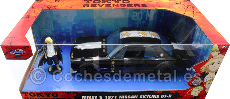 1971 Nissan Skyline GT-R Mike, Tokyo Revengers Negro Decorado1:24 Jada Toys 34698 253255064
