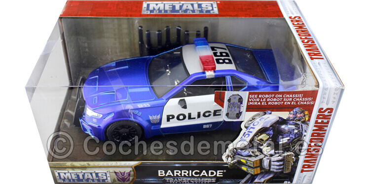 2017 Ford Mustang  Barricade Police Car in Nice Transformers 5 1:24 Jada Toys 98400