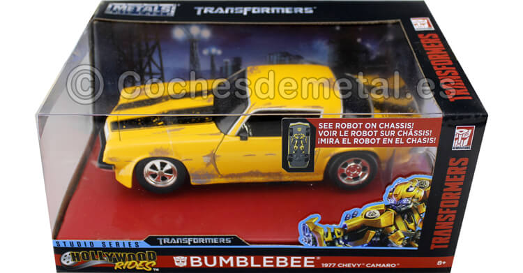 1977 Chevrolet Camaro Transformers Bumblebee Amarillo 1:24 Jada Toys 99383