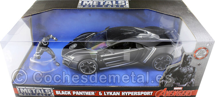 2017 Lykan Hypersport + Figura Black Panther 1:24 Jada Toys 99723