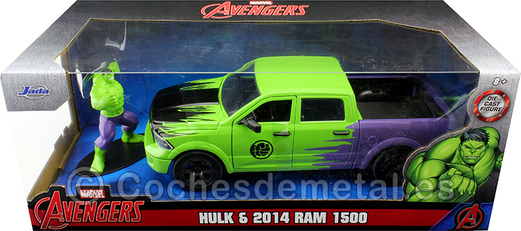 2014 Dodge Ram 1500 + Figura Hulk 1:24 Jada Toys 99726/253225029