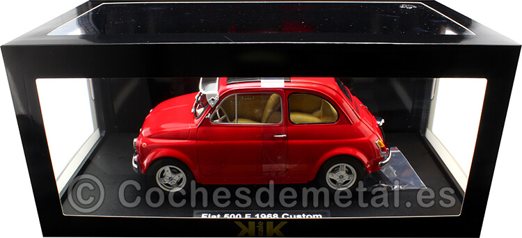 1968 Fiat 500 F Custom Con Techo Corredizo Rojo 1:12 KK-Scale KKDC120061