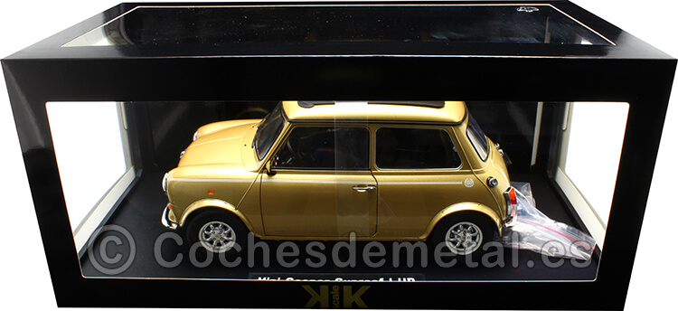 1997 Mini Cooper con Techo Corredizo Dorado Metalizado 1:12 KK-Scale KKDC120076L