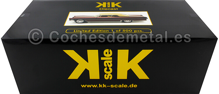 1967 Cadillac DeVille Con Techo Duro Granate/Beige 1:18 KK-Scale 180316