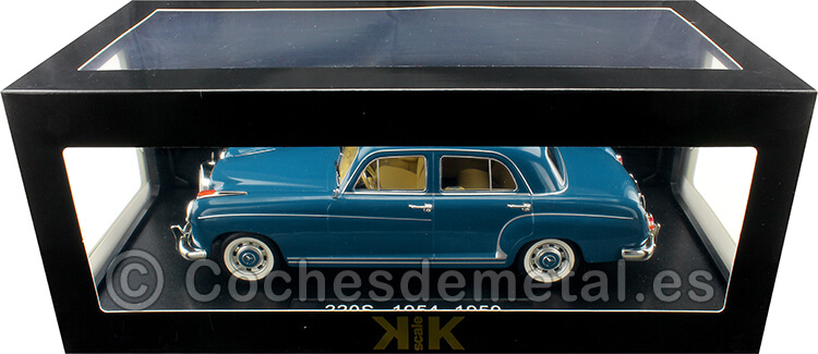 1956 Mercedes-Benz 220 S Limousine (W180 II) Azul Claro 1:18 KK-Scale 180325