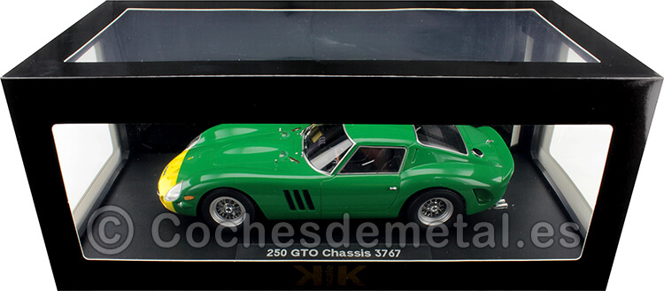 1962 Ferrari 250 GTO Chasis 3731 + Decals Nº18, 19, 29 y 47 Verde/Amarillo 1:18 KK-Scale 180736