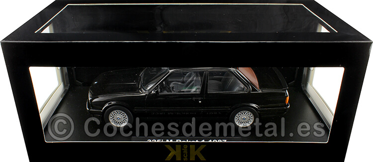 1987 BMW 325i (E30) Acabado M 1 Negro Metalizado 1:18 KK-Scale KKDC180743