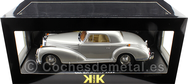 1955 Mercedes-Benz 300 SC W188 Coupe Plateado 1:18 KK-Scale KKDC180833