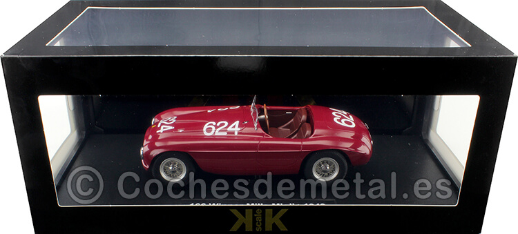 1949 Ferrari 166 MM Nº624 Biondetti/Salani Ganador Mille Miglia Rojo 1:18 KK-Scale 180915