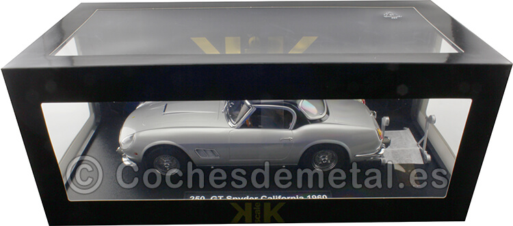 1960 Ferrari 250 GT California Spyder Plateado/Negro 1:18 KK-Scale KKDC181042