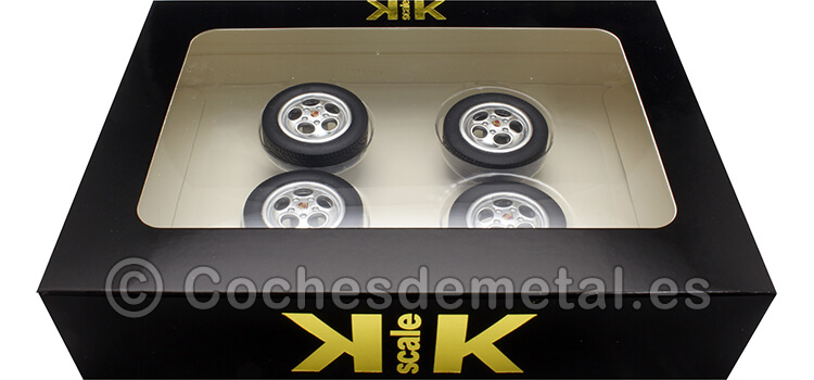 Set 4 Ruedas Porsche Teledial 924 1:18 KK-Scale KKDCACC018