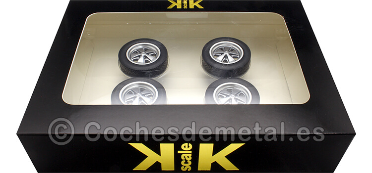 Set 4 Ruedas Hackmesser Porsche 911 Carrera Clubsport Gris 1:18 KK-Scale KKDCACC028