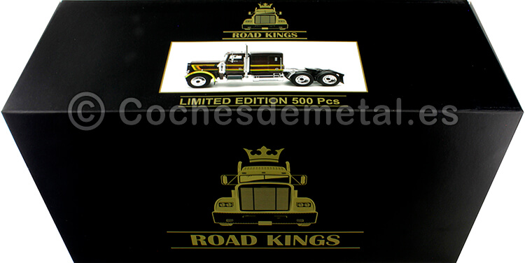 1967 Camión Peterbilt 359 Nariz de Toro Marrón Metalizado 1:18 Road Kings 180081