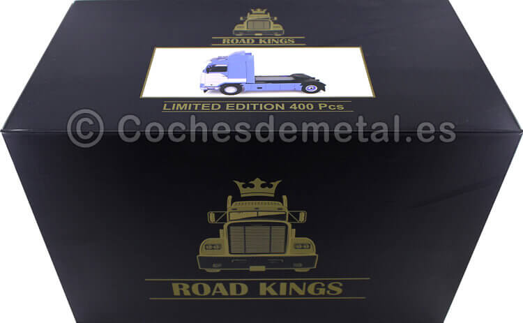 1995 Camion Scania 143 Streamline Azul/Blanco 1:18 Road Kings 180104