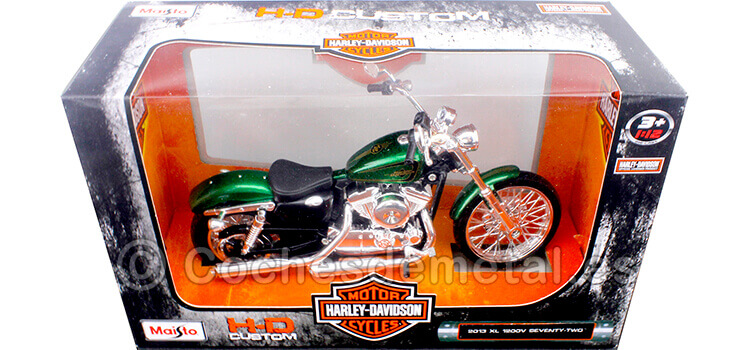 2013 Harley-Davidson XL 1200V Seventy-Two Verde 1:12 Maisto 32320 HD14