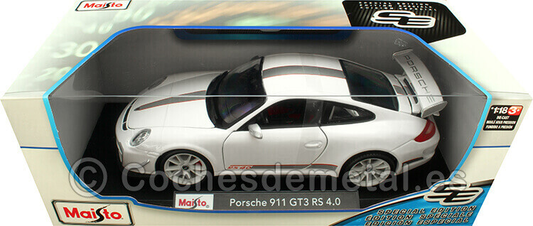 2012 Porsche 911 GT3 RS 4.0 Blanco 1:18 Maisto 11036