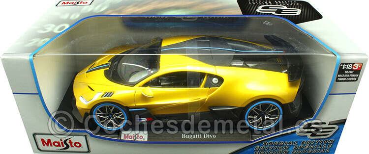 2018 Bugatti Divo Gold/Carbono 1:18 Maisto 11045