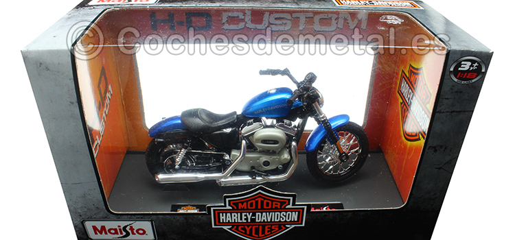 2007 Harley-Davidson XL 1200N Nightster Azul 1:18 Maisto 18861