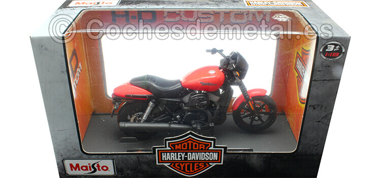 2015 Harley-Davidson Street 750 Roja/Negra 1:18 Maisto 20113