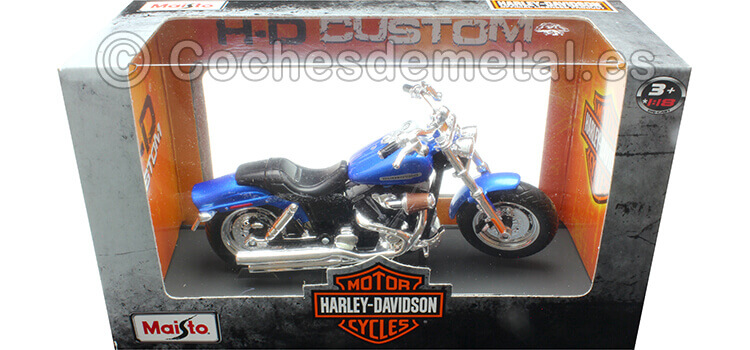 2009 Harley-Davidson FXDFSE CVO Fat Bob Azul Metalizado 1:18 Maisto 21905