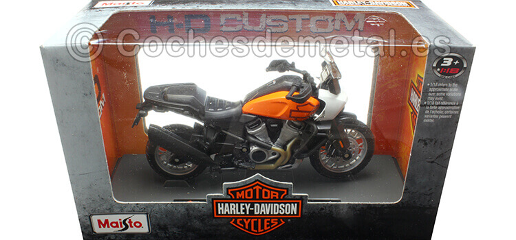 2021 Harley-Davidson Pan America 1250 Blanca/Naranja 1:18 Maisto 21907
