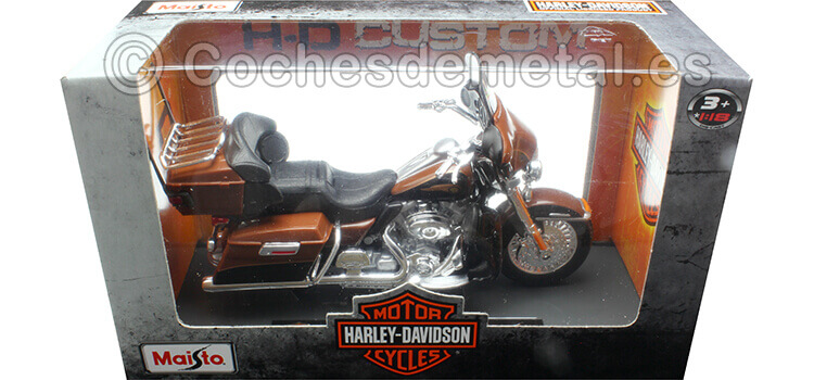 2013 Harley-Davidson FLHTK Electra Glide Ultra Marrón Mate 1:18 Maisto 21912