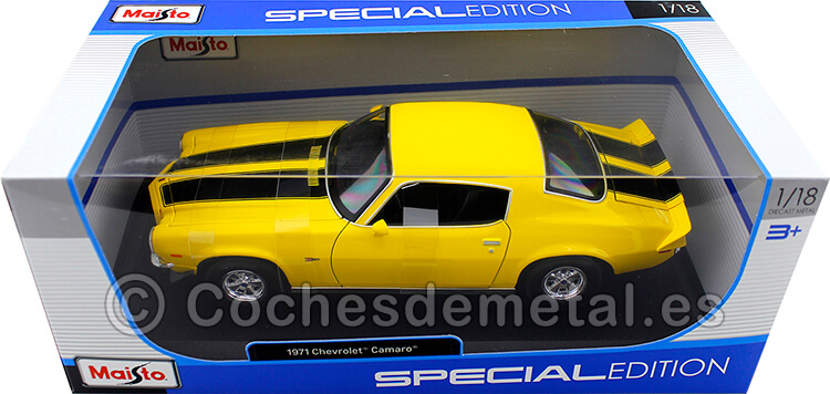 1971 Chevrolet Camaro Amarillo 1:18 Maisto 31131