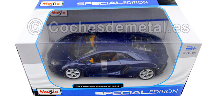 2011 Lamborghini Aventador LP700-4 Azul 1:24 Maisto 31210