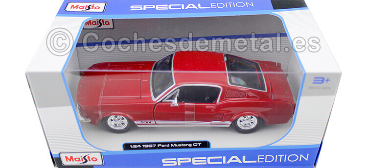 1967 Ford Mustang GT Fastback Rojo 1:24 Maisto 31260