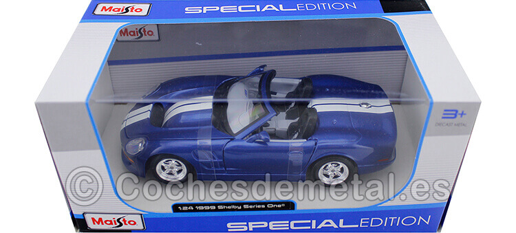 1999 Shelby Series One Azul Metalizado 1:24 Maisto 31277