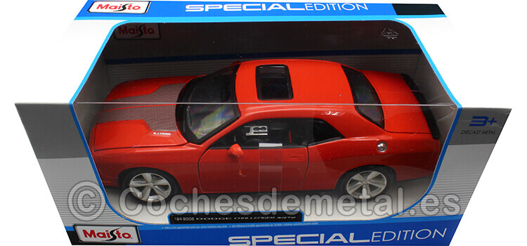 2008 Dodge Challenger SRT8 Rojo Teja 1:24 Maisto 31280