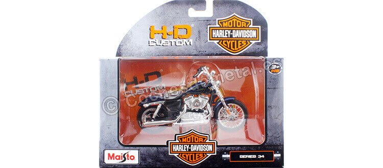 2012 Harley-Davidson XL1200V Seventy-Two Metallic Blue 1:18 Maisto 31360_343