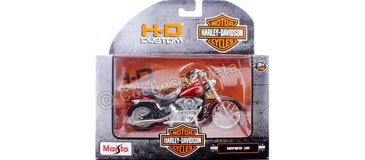 1984 Harley-Davidson FXST Softail Metallic Red 1:18 Maisto 31360_351