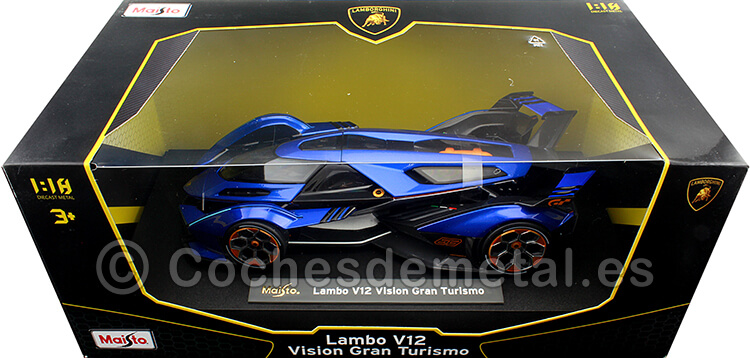 2021 Lamborghini Lambo V12 Vision Gran Turismo Azul 1:18 Maisto 31454