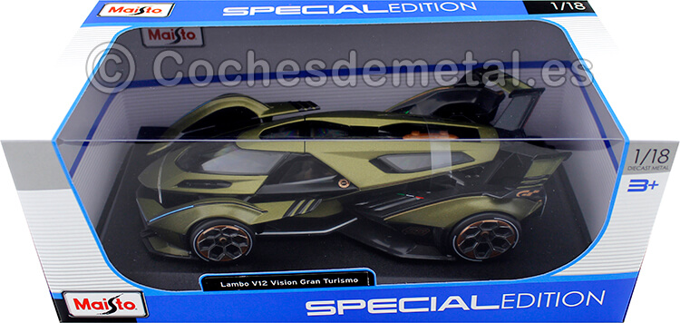 2021 Lamborghini Lambo V12 Vision Gran Turismo Verde 1:18 Maisto 31454